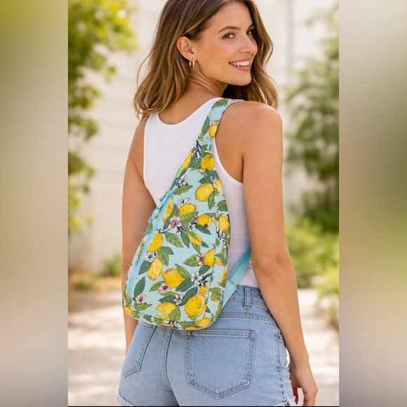 Vera Bradley Handbags - Vera Bradley Essential Slingback in Lemon Grove Sling Crossbody